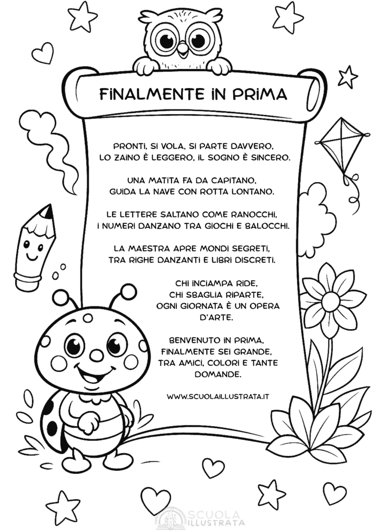 Poesia di Benvenuto Prima Elementare