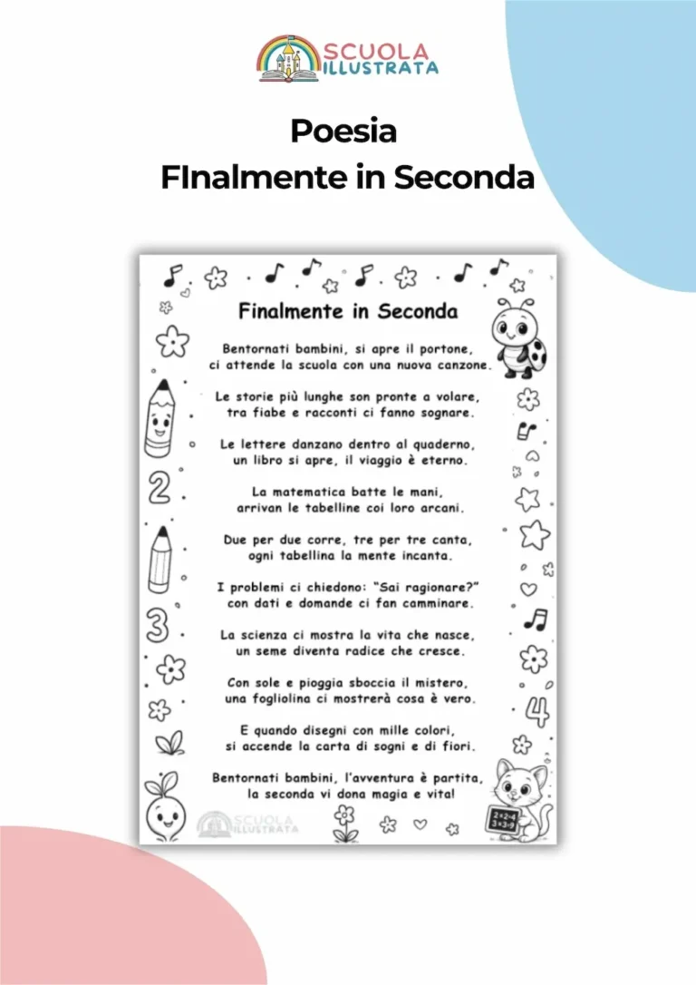 Poesia di benvenuto classe seconda elementare