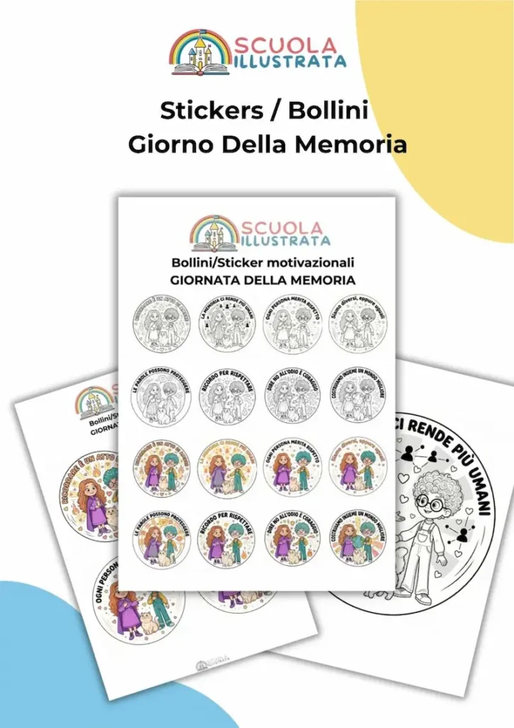 sticker bollini giornata della memoria