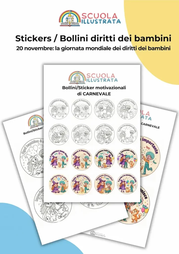 Bollini / STicker Motivazionali di Carnevale