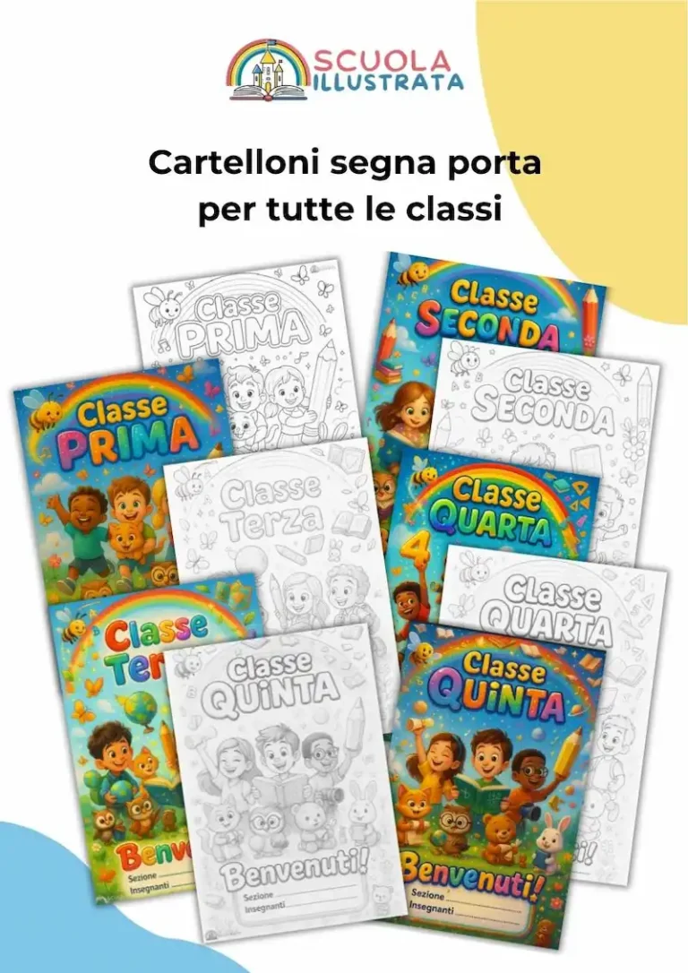 Cartelloni segna porta per tutte le classi
