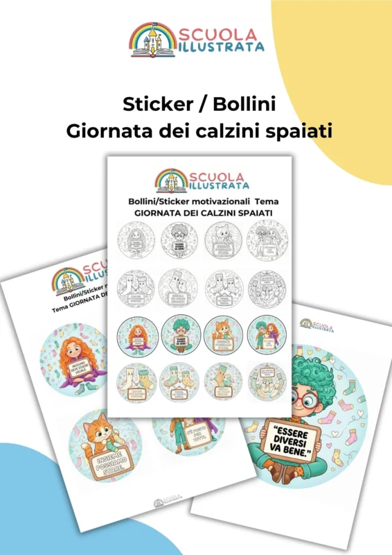 Bollini / Sticker motivazionali – Giornata dei Calzini Spaiati