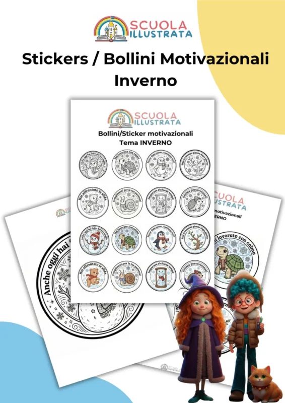 Bollini/Sticker Motivazionali Inverno
