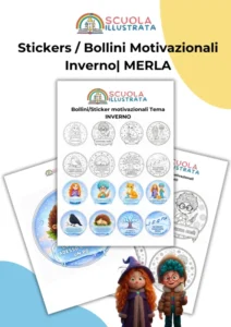 Bollini|Sticker motivazionali inverno - merla