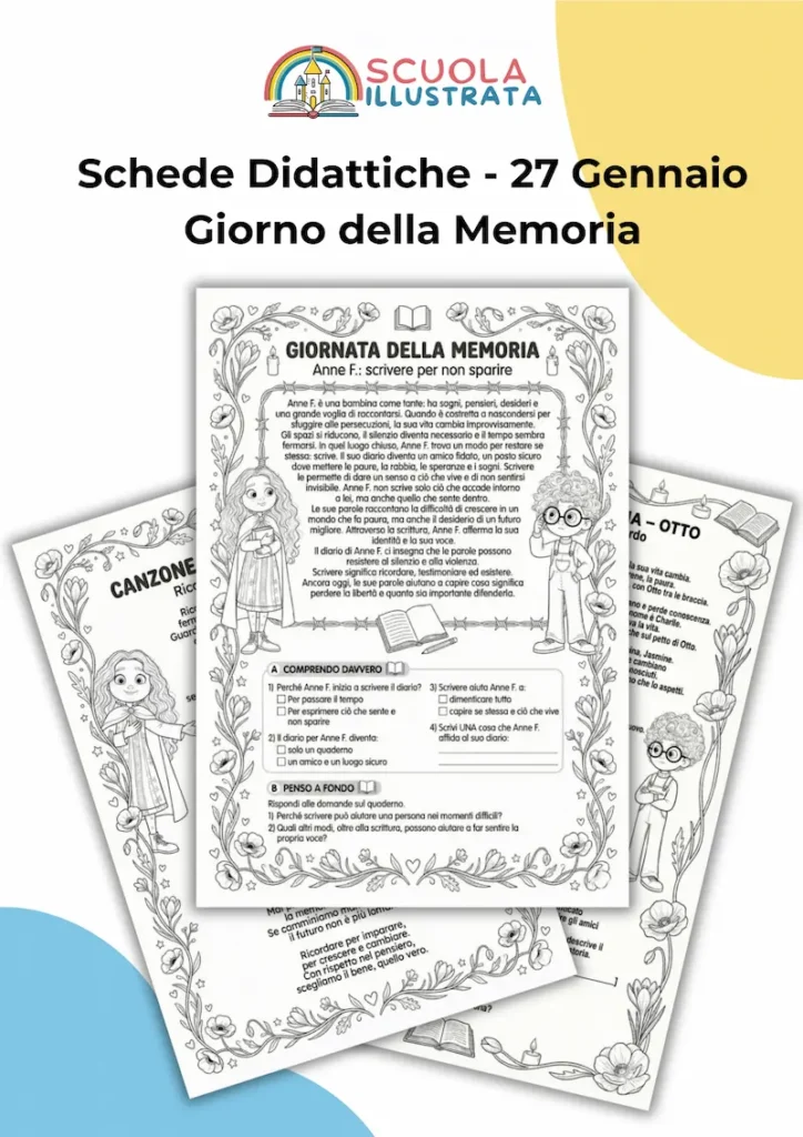 schede didattiche 27 gennaio giorno della memoria