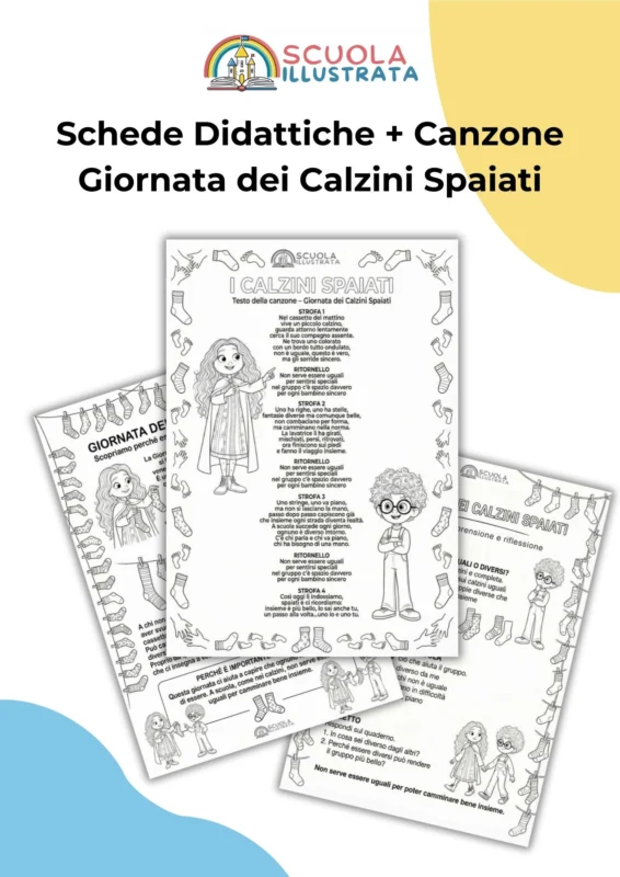 Giornata dei Calzini Spaiati: attività e schede didattiche per la scuola primaria