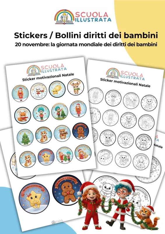 Stickers / Bollini Motivazionali tema Natale