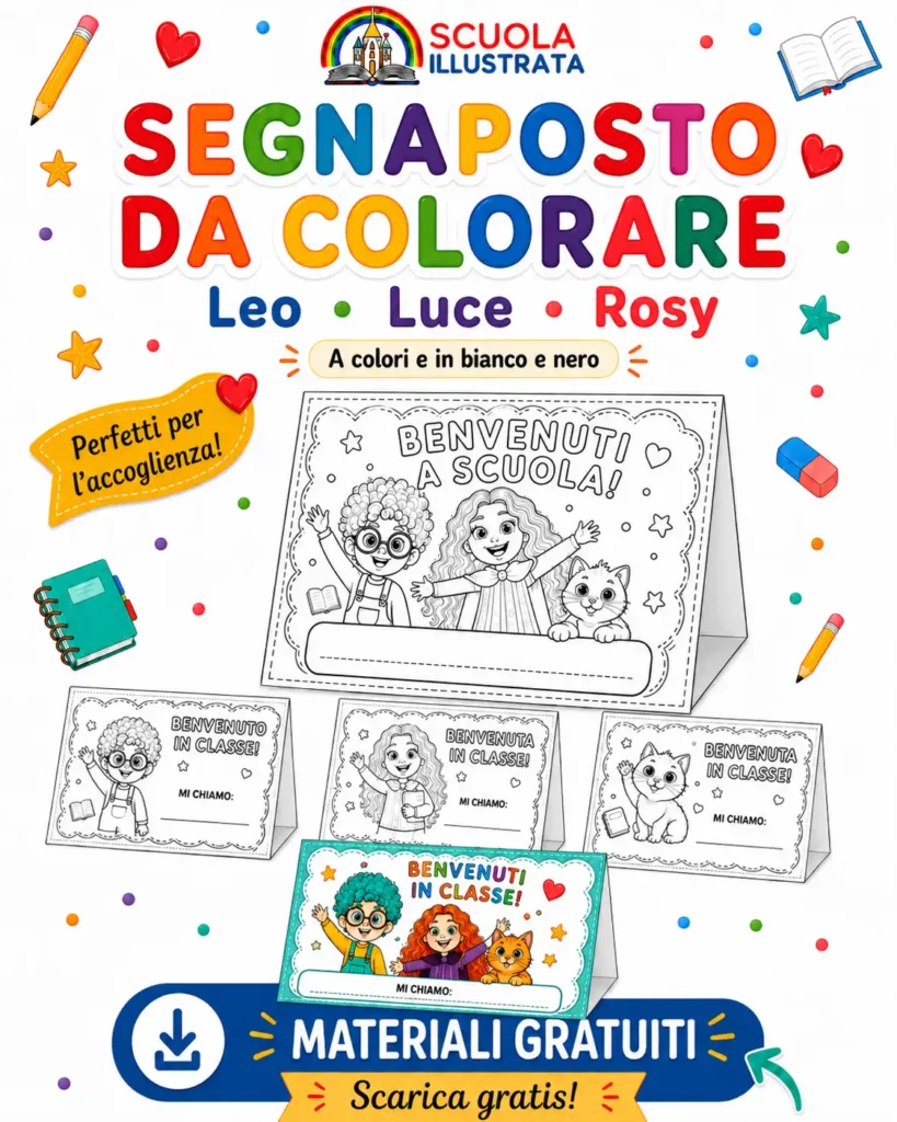 segnaposto da colorare gratis