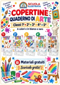 copertine quaderno di arte scuola primaria per tutte le classi
