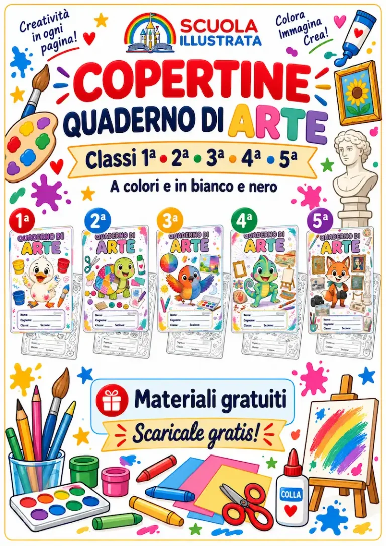copertine quaderno di arte scuola primaria per tutte le classi