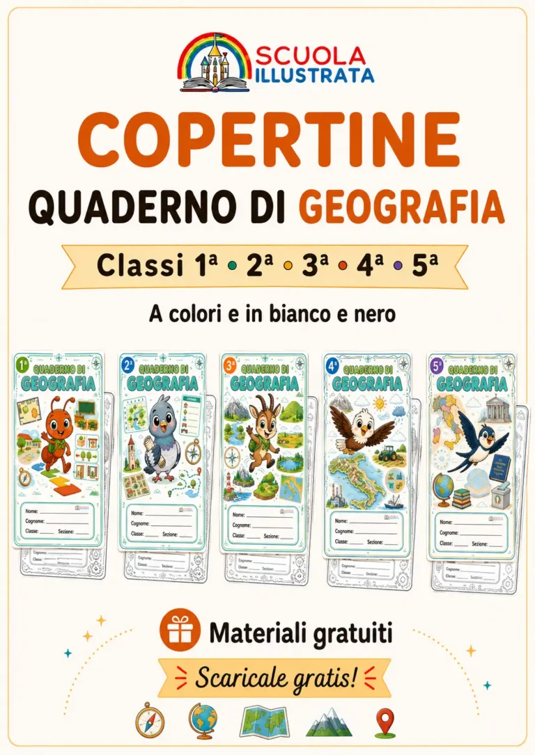 Copertine quaderno di Geografia per la scuola primaria